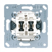 Выключатель 2-клавишный с подсветкой 10а Jung механизм