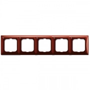 Рамка 5-постовая ABB Basic 55, цвет foyer-красный (2515-97)