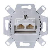 Компьютерная розетка двойная 6 категории 2хRJ45 Jung механизм