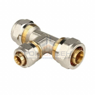 Тройник переходной STOUT - 26 x 26 x 20 (винтовой, для металлопластиковых труб)