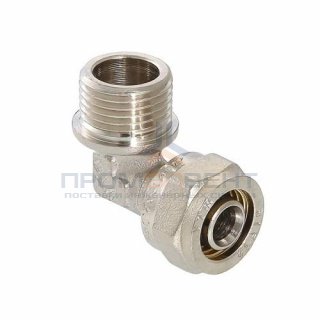 Переход на наружную резьбу угловой VALTEC VTm.353 - 20 x 1/2" (винтовой, для металлопласт.труб)