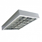 Накладной растровый светильник ЛПО418 K ECP 4х18 Вт ЭПРА 620х405х85мм