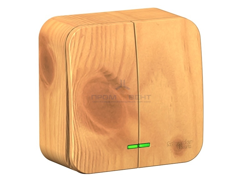 Выключатель 2-клавишный (cх.5) Blanca Schneider Electric 10А 250В ясень