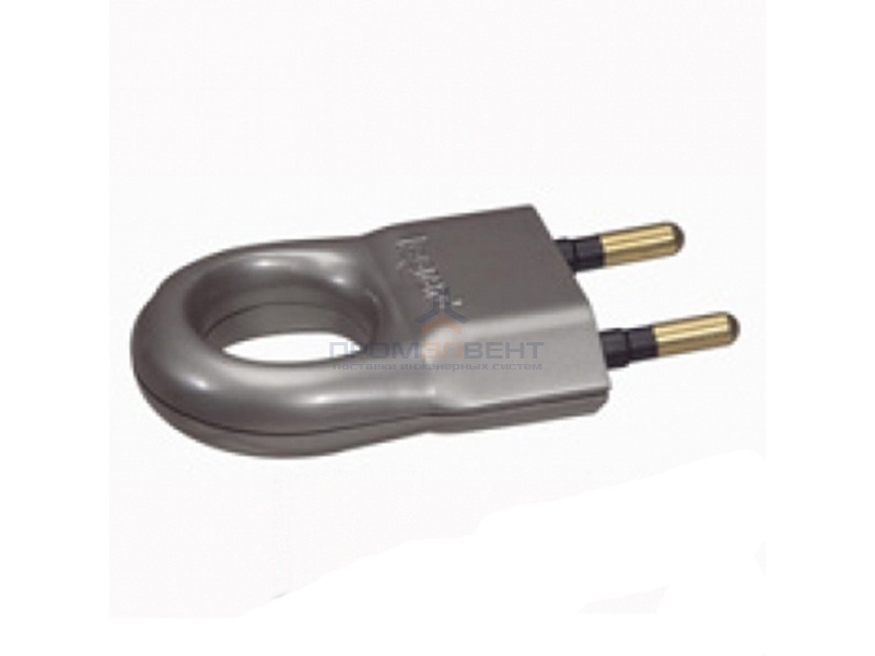 Вилка Legrand без заземления 6А с кольцом алюминий