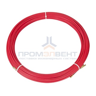 Кабельная протяжка стеклопруток d3,5мм, 50м красная, (мини УЗК в бухте)