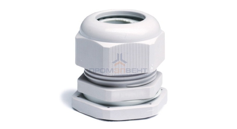 Зажим кабельный с контргайкой DKC IP68, PG13.5, диаметр кабеля 6-12мм