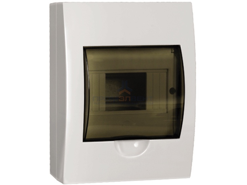 Бокс ЩРН-П-6 на 6 модулей навесной пластиковый с прозрачной дверкой IP40 ИЭК