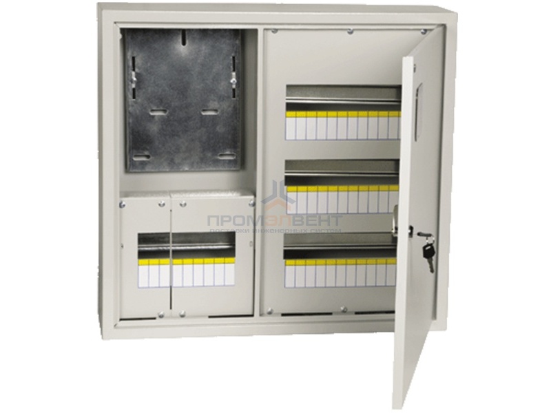 Щит металлический ЩУРн-3/42зо-1 36 УХЛ3 IP31 на 3-х фазный счетчик и 42 модуля навесной ИЭК